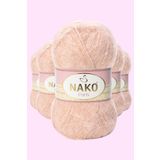 Nako 10390 Pudra Paris 5 Adet El Örgü İpi Yünü