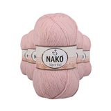 Nako 1479 Açık Pudra Süper İnci 5 Adet 100 gr El Örgü İpi