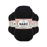 Nako 217 Siyah 5 Adet Pırlanta Amigurumi El Örgü İpi Yünü