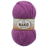 Nako 23315 Süper İnci 100 gr Eflatun El Örgü İpi
