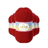 Nako 298 Elite Baby 5 Adet Pul Biber El Örgü İpi Tüylenmeyen Bebek Yünü