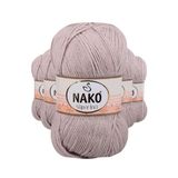 Nako 3079 5 Adet 100 gr Pembeli Gri Süper İnci El Örgü İpi
