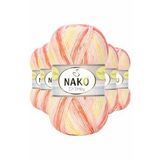 Nako 32430 5 Adet Turuncu Sarı Mini Batik Bebe El Örgü İpi