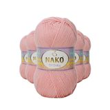 Nako 6165 5 Adet Pudra Elite Baby El Örgü İpi Tüylenmeyen Bebek Yünü