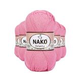 Nako 6740 5 Adet Pembe Pırlanta Amigurumi El Örgü İpi Yünü