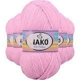 Nako 6936 5 Adet Açık Pembe Elite Baby El Örgü İpi Tüylenmeyen Bebek Yünü