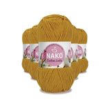 Nako 97555 Hardal 5 Adet Cotton Lüks Yelek Tunik Kazak Bluz Hırka İpi Yünü