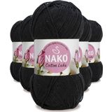 Nako 97568 5 Adet Siyah Cotton Lüks Yelek Tunik Kazak Bluz Hırka İpi Yünü