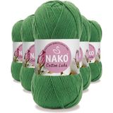 Nako 97576 5 Adet Yeşil Cotton Lüks Yelek Tunik Kazak Bluz Hırka İpi Yünü