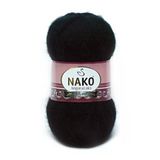 Nako Angora Luks 217 Siyah 5 Adet Örgü İpi