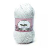 Nako Angora Luks 969 Gümüş Gri 5 Adet Örgü İpi