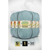 NAKO Elit Baby - Azur Yeşil (10482)- 5'li Paket x 100gr/250m - Bebek İpi - Anti Pilling Tüylenmez İp