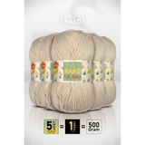 NAKO Elit Baby - Badem (11451) - 5'li Paket x 100gr/250m - Bebek İpi - Anti Pilling Tüylenmez İp