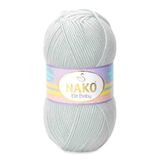 Nako - Elit Baby El Örgüsü İplik, Örgü Yünü 5'li Yumak Paketi Açık Gri (4672)