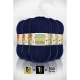 NAKO Elit Baby - Lacivert (10094) - 5'li Paket x 100gr/250m - Bebek İpi - Anti Pilling Tüylenmez İp