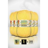 NAKO Elit Baby - Sarı (2857)- 5'li Paket x 100gr/250m - Bebek İpi - Anti Pilling Tüylenmez İp