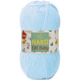 NAKO N.ako Elit Baby Tüylenmez Bebek El Örgü İpi 4687 Soft Mavi