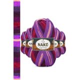 Nako No: 82412 Vega Stripe Premium Akrilik 5 Adet El Örgü İpi Yünü
