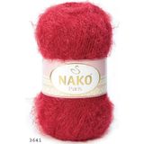 Nako Paris El Örgü Ipi Ipliği Yünü Renk Kodu:3641-Karmen Kırmızı