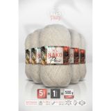 NAKO PARIS • Mantar Beji (6383) • 5'li Paket • 100 g / 245 m • Yumuşak, Tüylü Dokulu Örgü İpi • Hırka, Kazak, Şal, Atkı