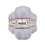 Nako Pırlanta 130 5 Adet Açık Gri Amigurumi El Örgü İpi Yünü