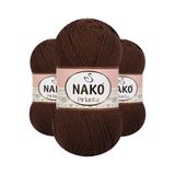 NAKO Pırlanta 3303 (KAHVERENGİ) Amigurumi El Örgü Ipi/yünü 1 Adet