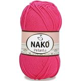 NAKO Pırlanta Amigurumi El Örgü İpi 10493 Canlı Pembe