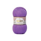 NAKO Pırlanta Amigurumi El Örgü Ipi Yünü Açık Mor 1768
