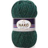 NAKO Spaghetti %25 Yünlü El Örgü İpi Ada Yeşili 3444