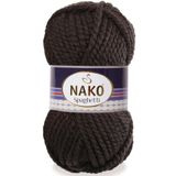 NAKO Spaghetti %25 Yünlü El Örgü İpi Bitter Çikolata 4987