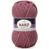 NAKO Spaghetti %25 Yünlü El Örgü Ipi Gül Kurusu 327
