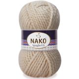 NAKO Spaghetti %25 Yünlü El Örgü Ipi Kum Beji 23116