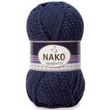 NAKO Spaghetti %25 Yünlü El Örgü İpi Lacivert 3088