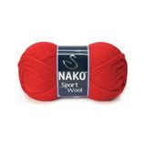 Nako Sport Wool 1140 5 Adet Esarp Bere Panco Hirka Iplikleri Kirmizi