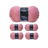 Nako Sport Wool 2276 Gül 5 Adet El Örgü İpi
