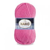 Nako Sport Wool 4211 5 Adet Eşarp Bere Panço Hırka Iplikleri Neon Pembe