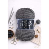 NAKO Sport Wool Kalın Örgü İpi %25 Yün 193 Koyu Gri Melanj