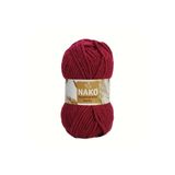 NAKO Süperlambs Bulky 13794 Bordo Kalın Yünlü El Örgü İpi