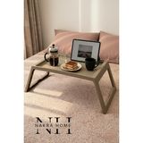 Nakra Home Katlanır Sehpa Tablet - Bilgisayar Sehpası Yatak Üstü Kahvaltı Sehpası , Oyun Masası “Toprak” - Yükseklik 27 - Genişlik 56 - Derinlik 36