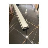 Nalbur Bakkal Alüminyum Oval U 8 mm Parke Bitim Profil Çıtası Boy Ölçü Seçiniz - 90CM