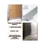 Nalbur Bakkal Kapı Altı Koruması Tekmelik Alüminyum Gri 8x80 Cm 2 Adet (KALIN ALÜMİNYUM PROFİL)