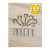 Nalbur Bakkal Metal Piton Vidalı Gerdirme Kancalı Avize Asma Kiti Çekme Kaldırma Tavan Açık Ağız - 21x100