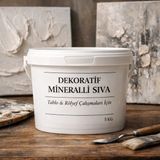 Nalbur Diyarı Mineral Dokulu Sıva 5 kg Beton Efekti ve Hobi Için Tuval Kaplama Harcı