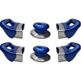 Nalburkent Nalburkent Tencere Tava Sahan Kulpu Cam Ve Metal Kapak İçin Yasemin Mavi 2 Set