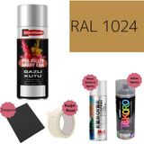 Nalburun 400 ml Doldurulmuş Selülozik Mat Sprey Boya + Astar + Boya Sökücü Set Ral - 1 Adet - 1024 Oksit Sarı
