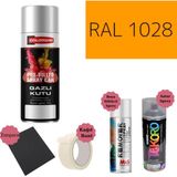 Nalburun 400 ml Doldurulmuş Selülozik Mat Sprey Boya + Astar + Boya Sökücü Set Ral - 1 Adet - 1028 Kavun Sarısı