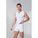 Namaldı 3Lü Erkek Beyaz V Yaka Atlet Sıfır Kol Body 3Lü Paket 188