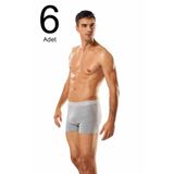 Namaldi ELF568N1283CCM6 Gri 6'lı Likralı Erkek Boxer
