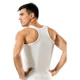 Namaldı Erkek Beyaz Pamuklu Rambo Atlet, Bisiklet Yaka, S Beden