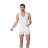 Namaldı Erkek Rambo Atlet,%90 Pamuk%10 Elastan, Premier Kumaş, 6'lı Paket, Beyaz, S Beden